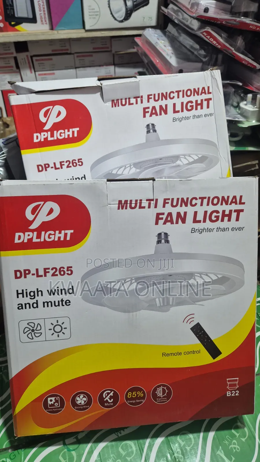 Led Fan Light With Remote Control – B22 Ceiling Bulb Fan | High Wind