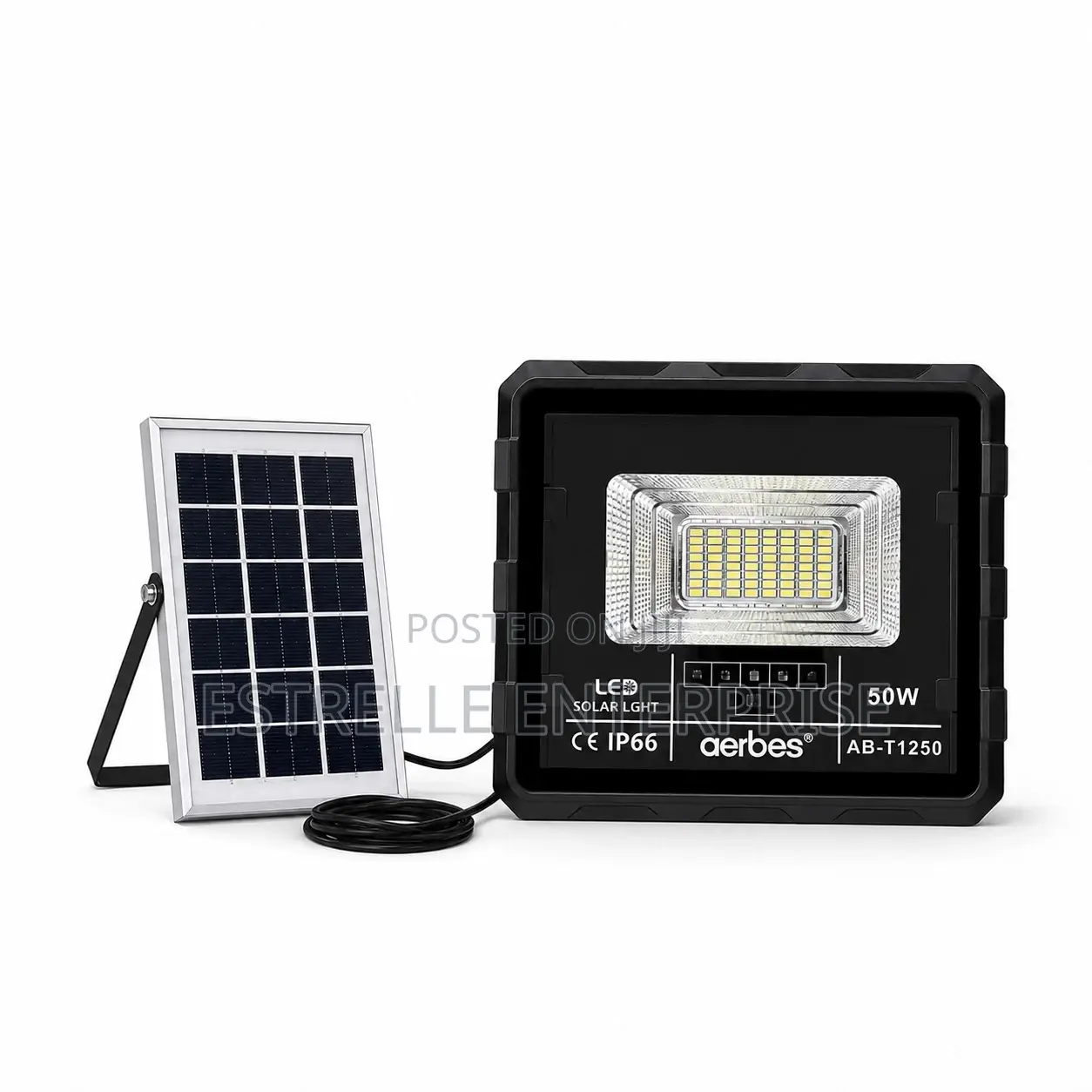 50w Solar Floodlight Outdoor Security With Panel