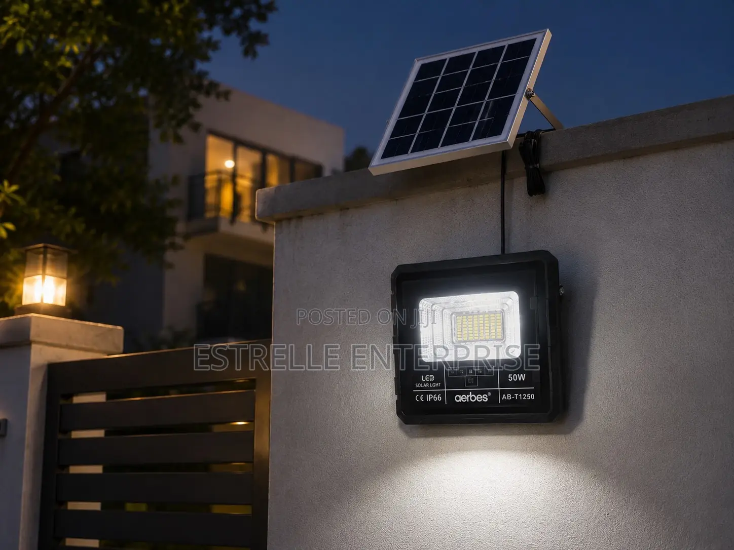 50w Solar Floodlight Outdoor Security With Panel