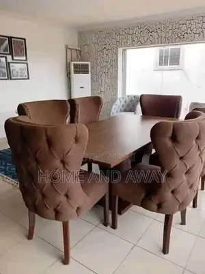 6 Seaters Back Buttoned Dining Sets in Any Colour From 2,500,000/-