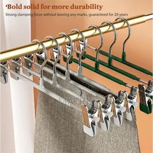 Pack of 10 Trouser Hangers, Pants Clip Hangers.