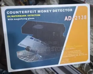 Ad-2138 Branded Counterfeit Money Detector Designed For Desktop Use.