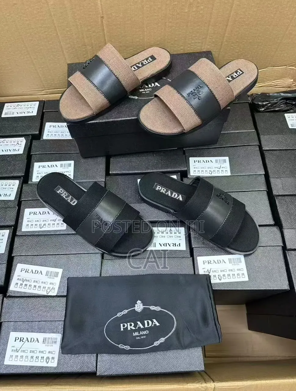 Prada, Frendi Designer Slide Sandals