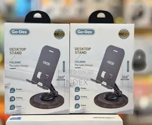 Go Des Gd-Hd372 Foldable Desktop Phone Stand - 360° Adjustable Phone