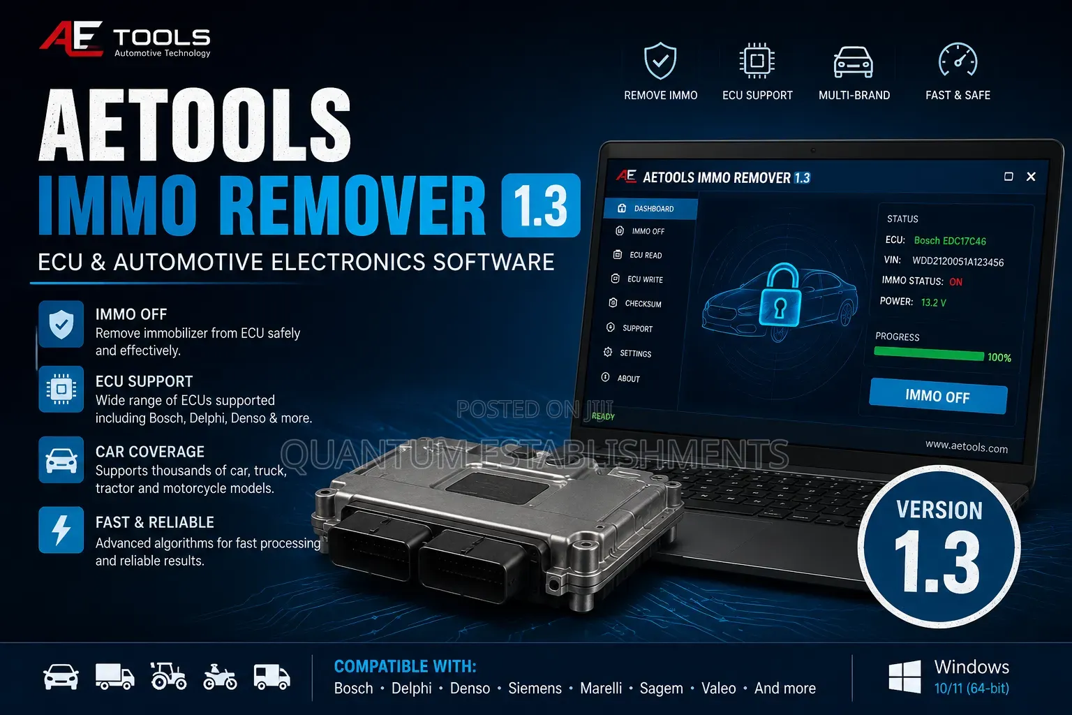 Aetools Immo Remover 1.3 | Ecu and Automotive Electronics Software