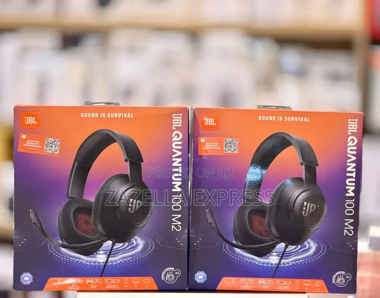JBL Quantum 100 M2 Wired Over-Ear Gaming Headset With Detachable Mic