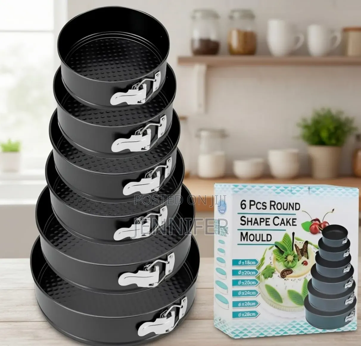 6-Piece Non-Stick Springform Cake Pan Set