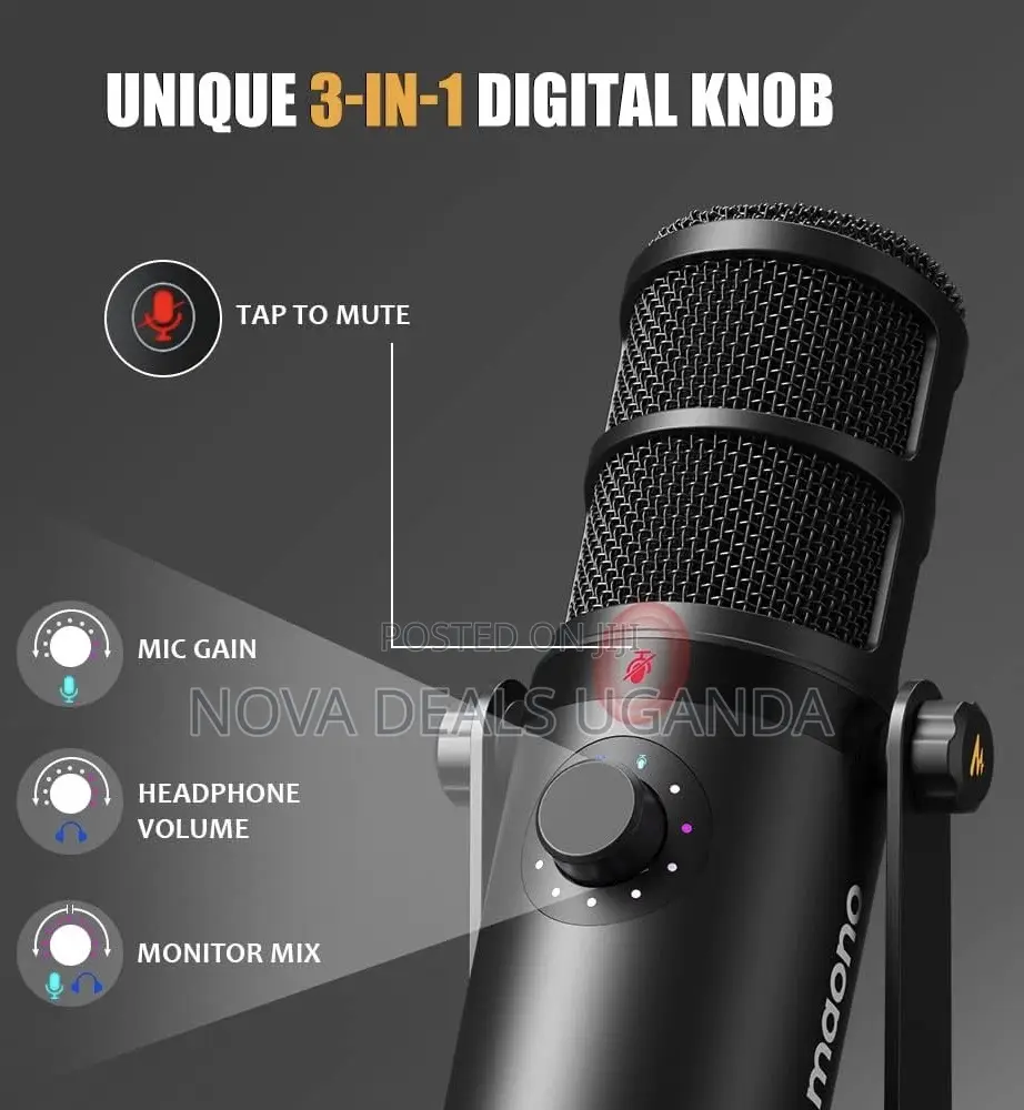 Maono Pd400x Usb/XLR Podcast Dynamic Microphone With Gain Control