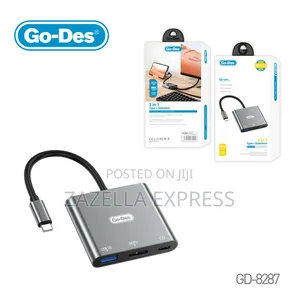 Go Des 3in1 USB C Adapter to Hdmi Output USB 3.0 Data Transfer