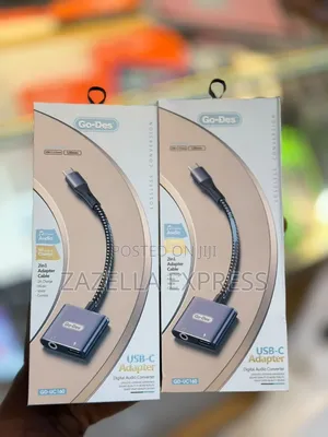 Go Des USB-C to 3.5mm Adapter 2in1 Digital Audio Converter Adapter