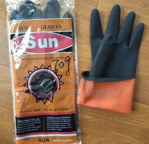 Industrial Rubber Gloves to Resist Oils, Acids, and Most Chemicals