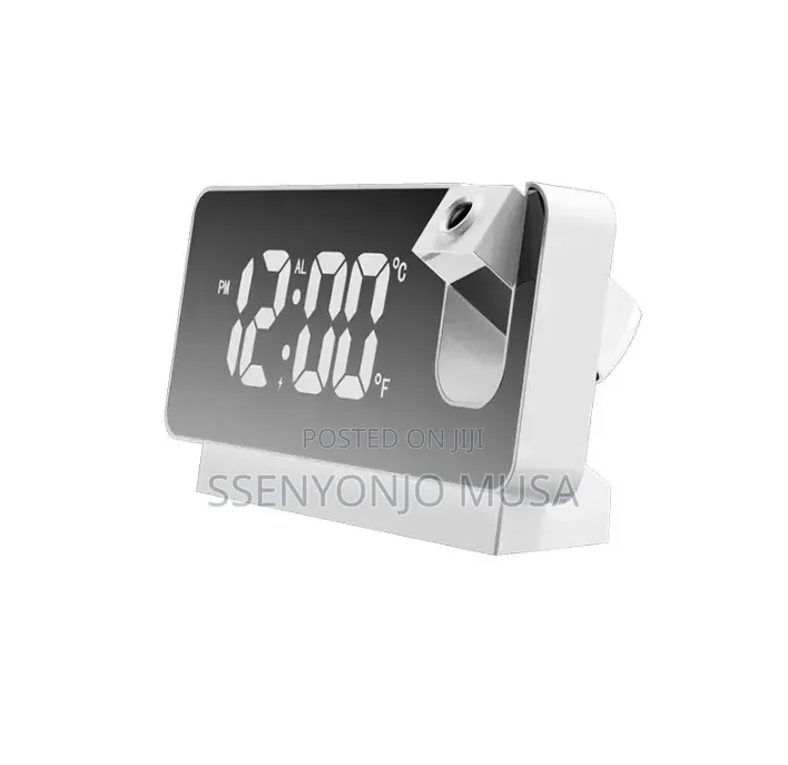 Led Digital Projection Alarm Clock With Time Temperature Display.