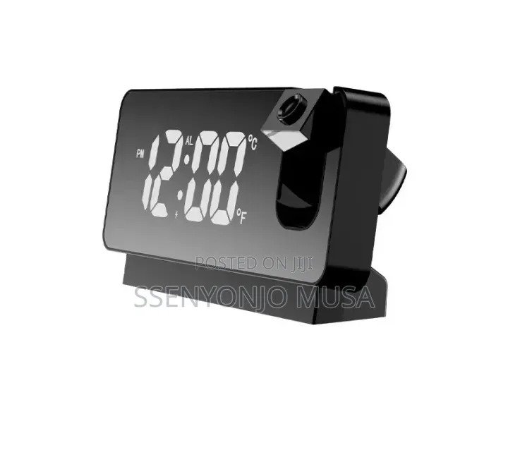 Led Digital Projection Alarm Clock With Time Temperature Display.