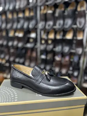 Original Clarks Pure Leather Black Executive Loafers | Business