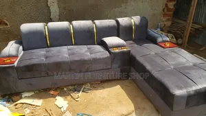 5 Seater Sofa Set With Stickers and Bottle Holders Ready for Sale