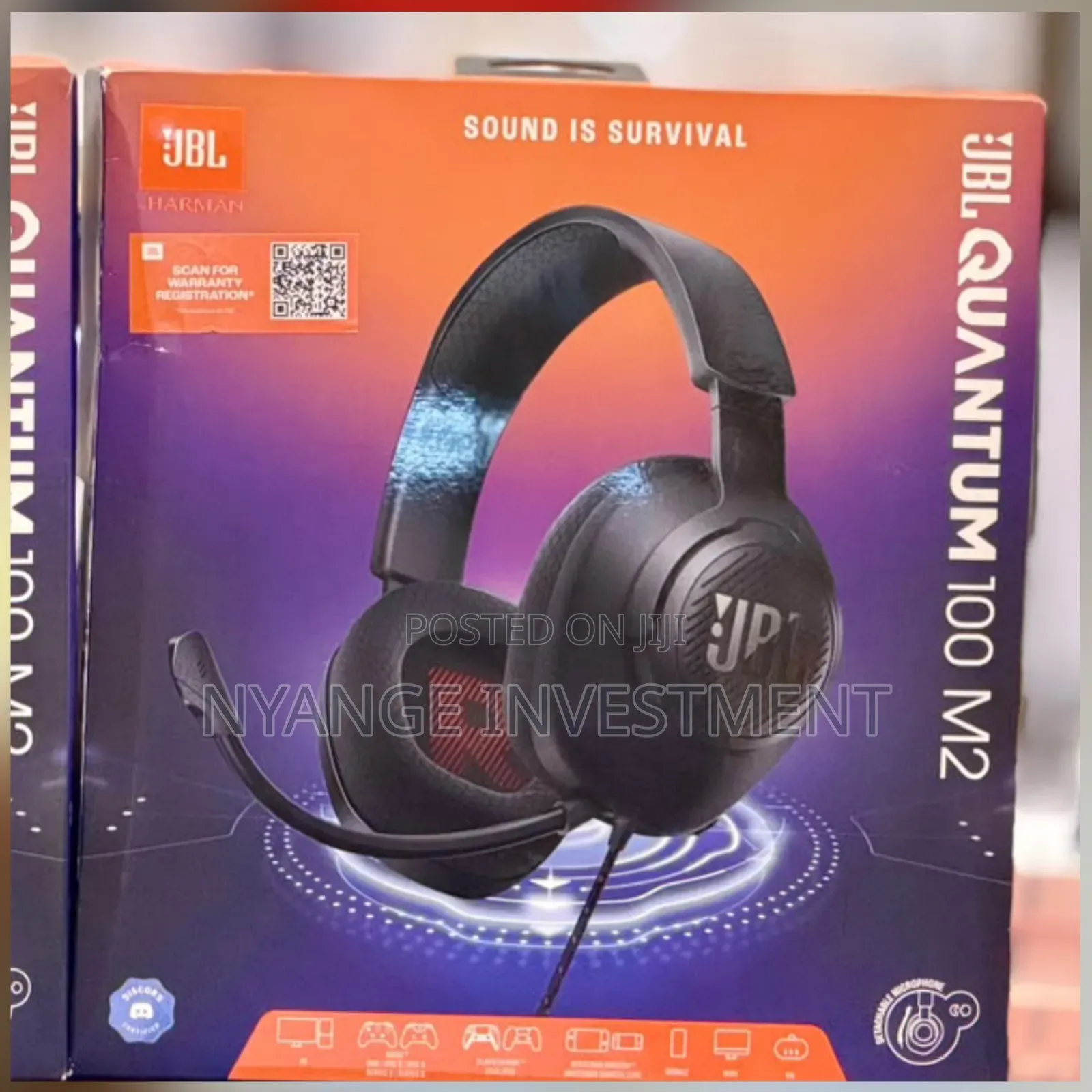 JBL Quantum 100m2 Wired Over-Ear Gaming Headset.