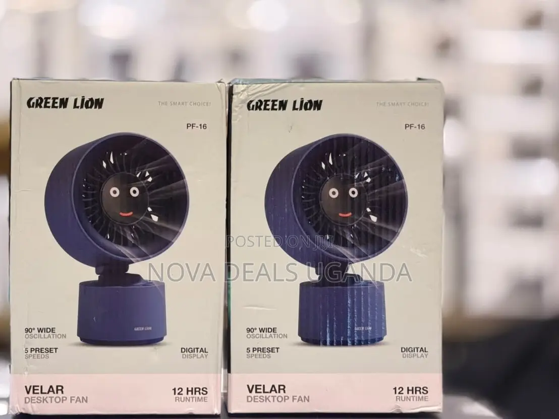 Green Lion Velar Desktop Fan, Rechargeable 3600mah Usb-C Table Fan
