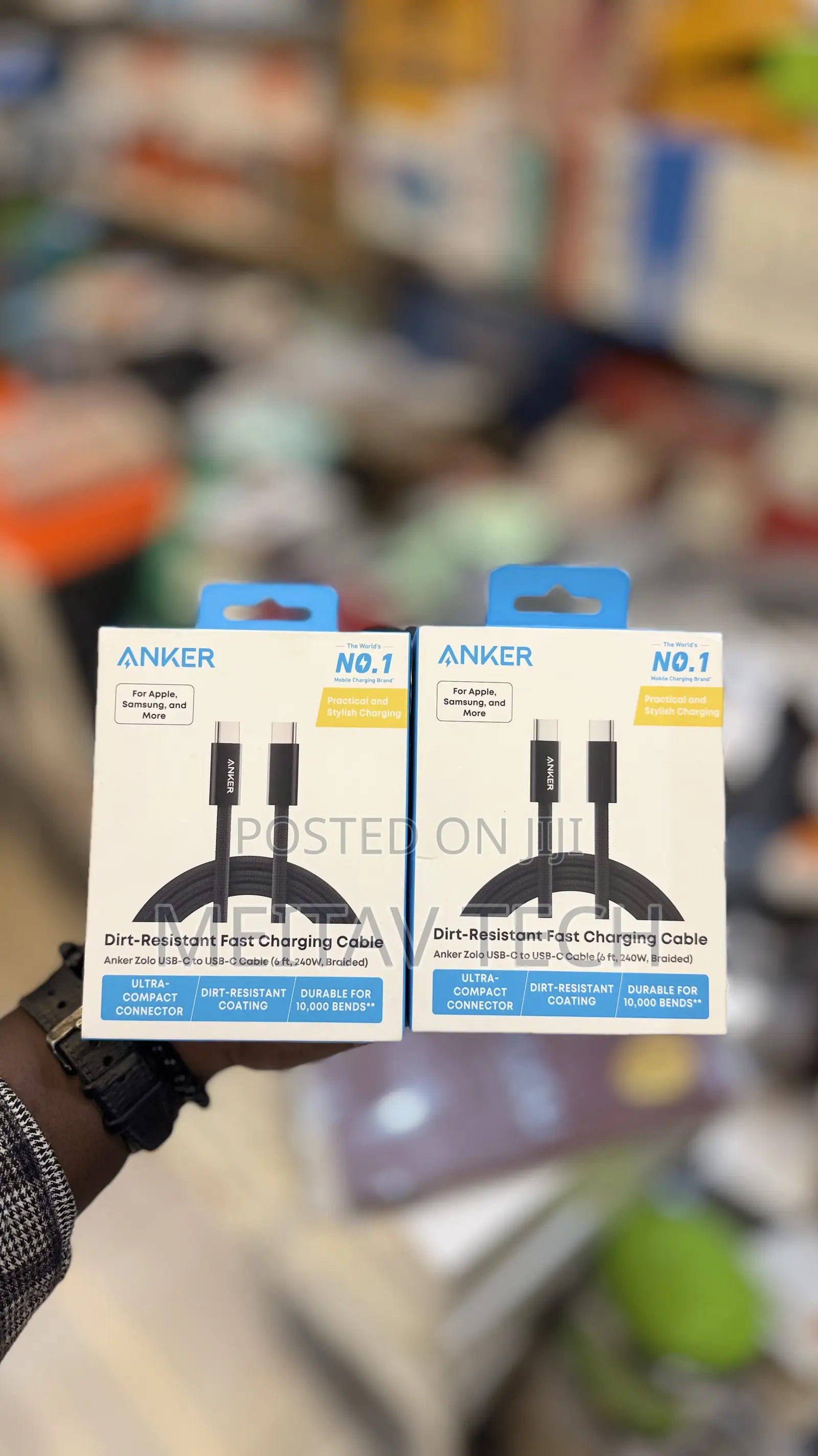 Anker Zolo 240w Usb C to Usb C Cable 6ft, Braided