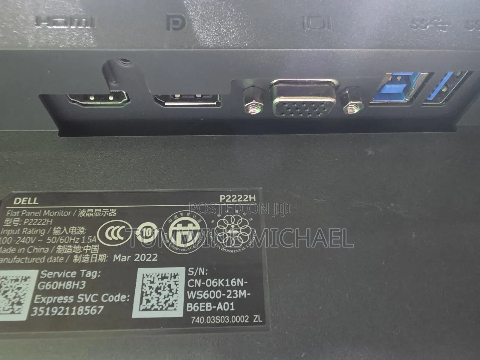 Dell Ips Flameless Bezeless Monitors 22inch