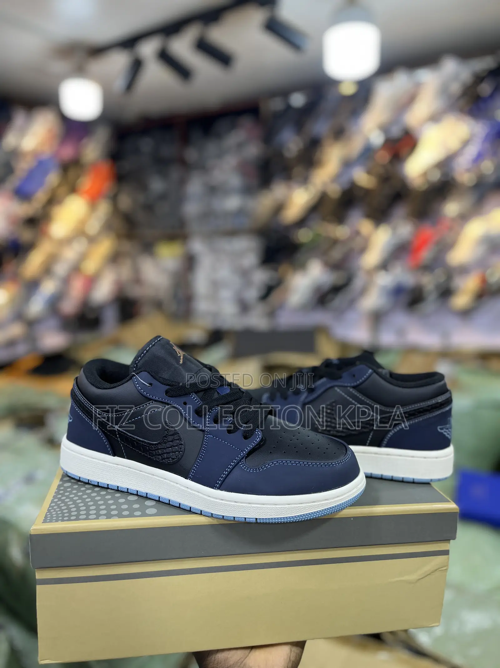 Jordan 1 Low Black Obsidian Premium Sneakers