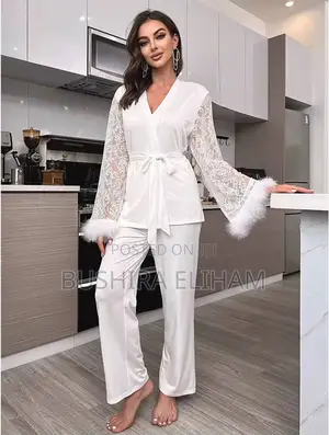 White Bridal Robe Pyjamas