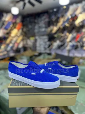 Vans Double Sole Triple Blue Corduroy Sneakers – Original Off the Wall