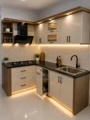 Base L Shape Kitchen Cabinets in Any Colour From 6,000,000/-