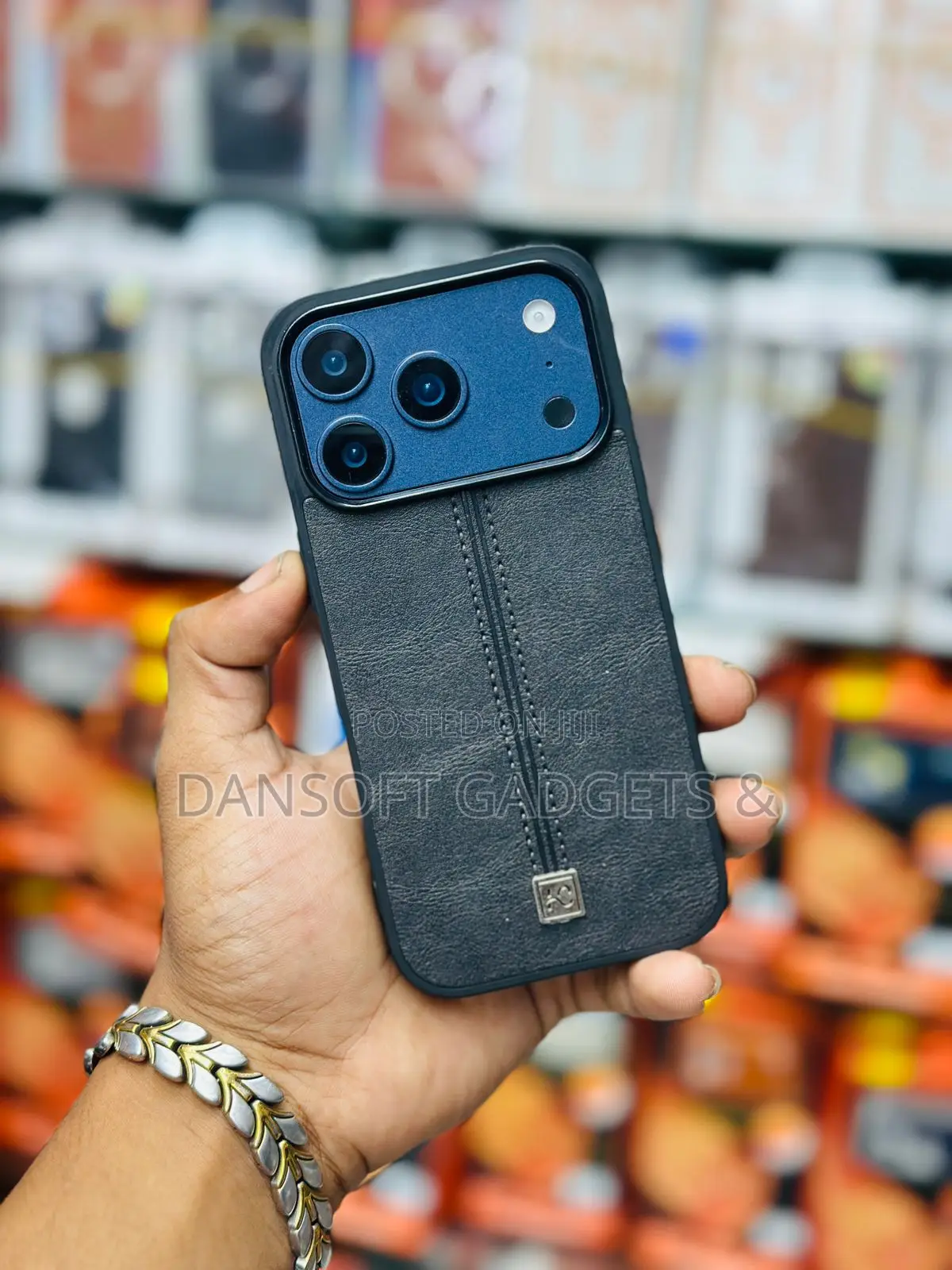 Premium Leather Stitched Case for iPhone 17 Pro