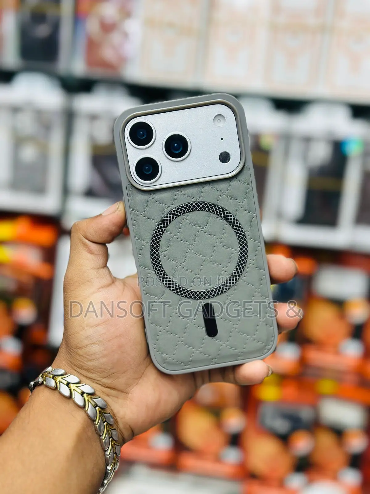 Premium Leather Stitched Case for iPhone 17 Pro