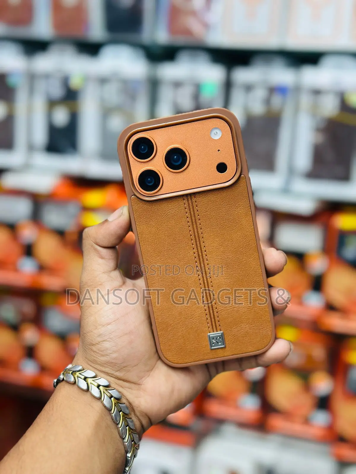 Premium Leather Stitched Case for iPhone 17 Pro