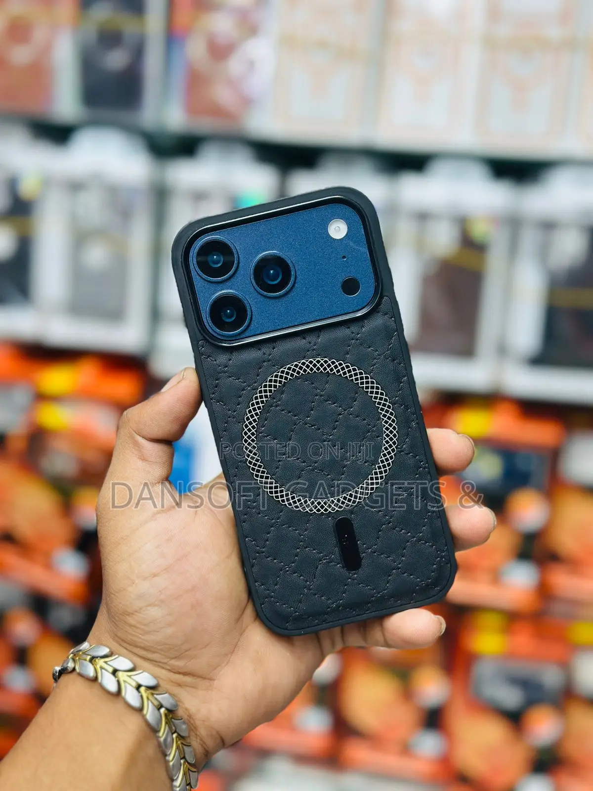 Premium Leather Stitched Case for iPhone 17 Pro