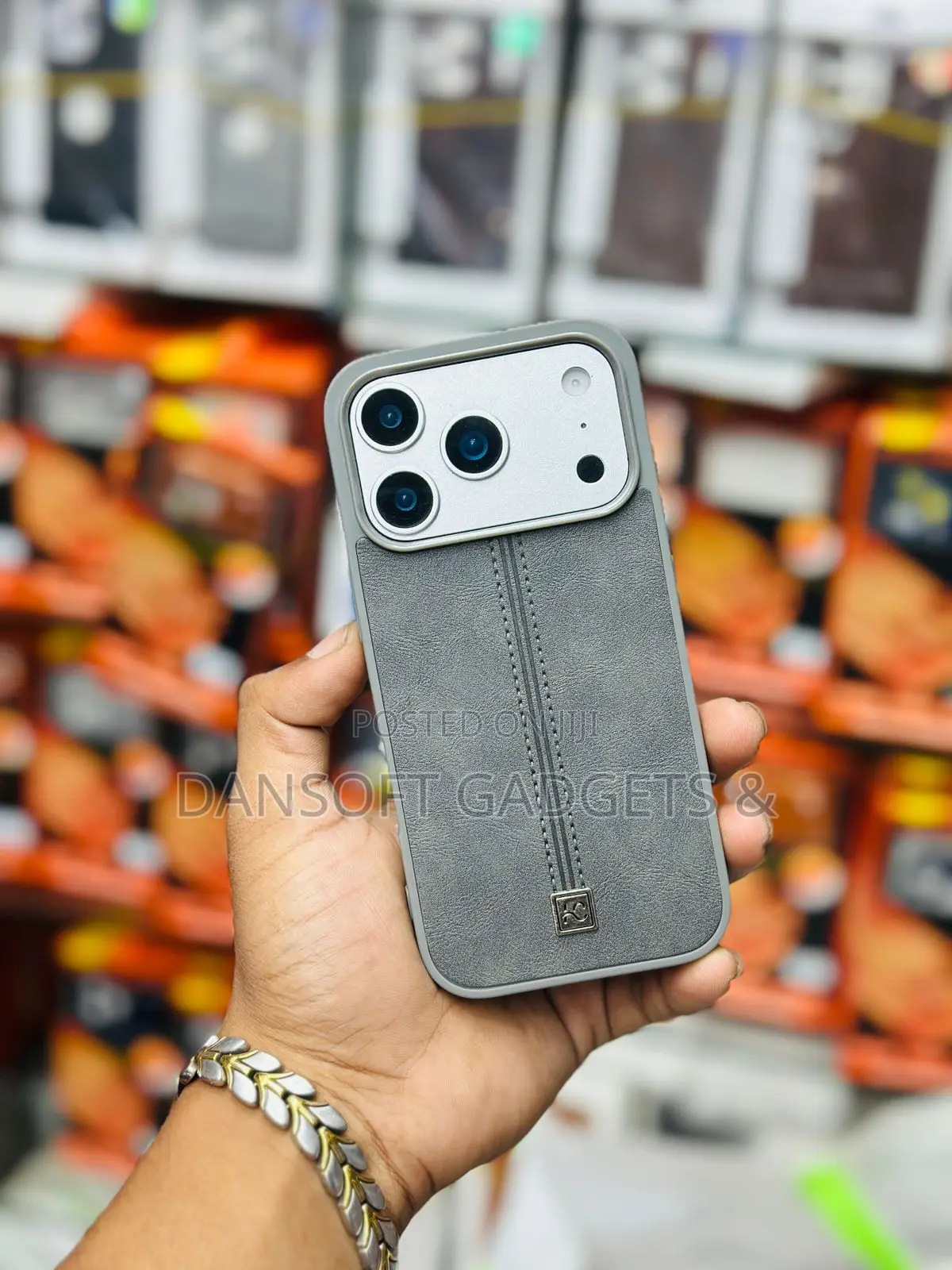 Premium Leather Stitched Case for iPhone 17 Pro