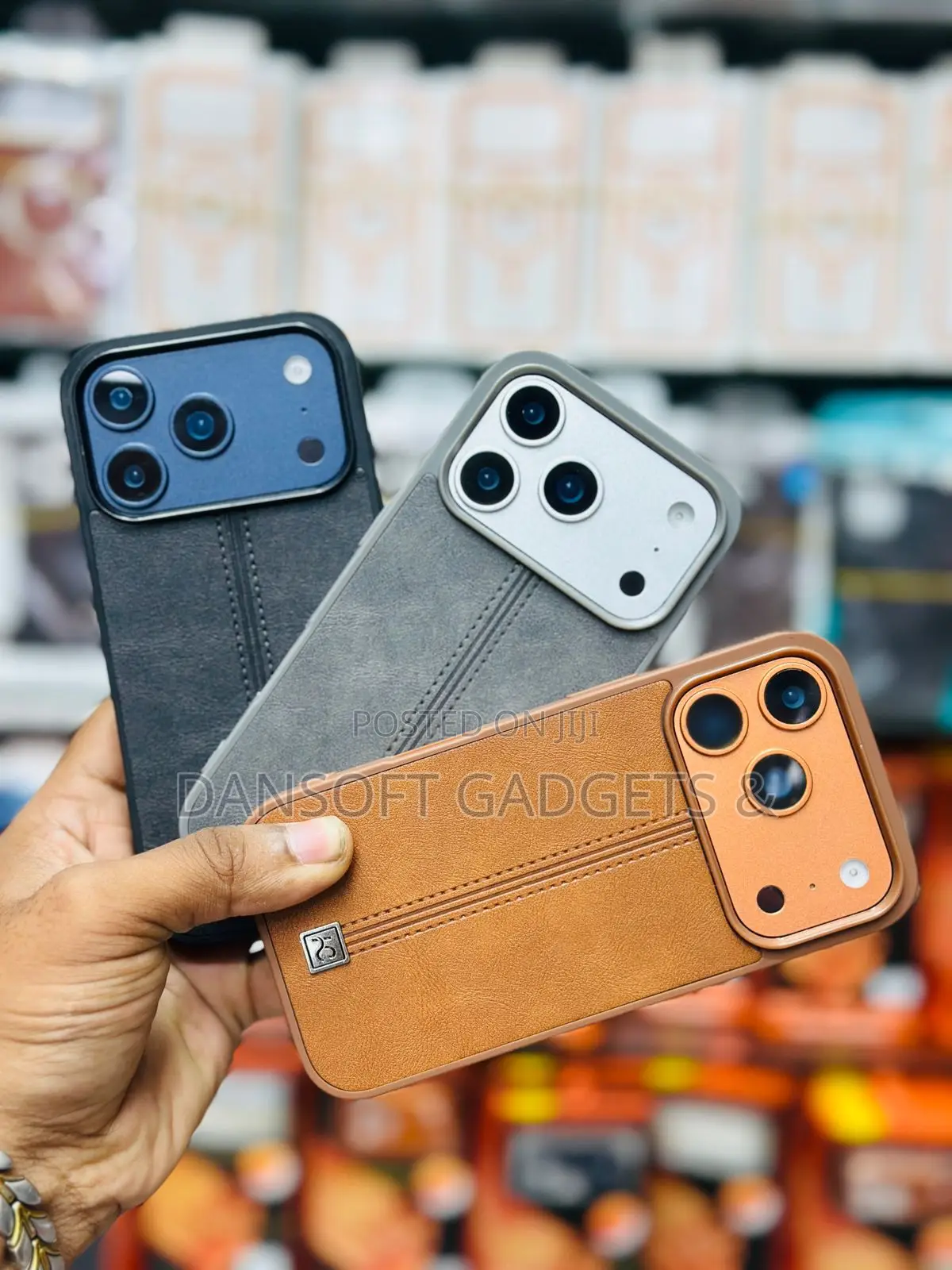Premium Leather Stitched Case for iPhone 17 Pro