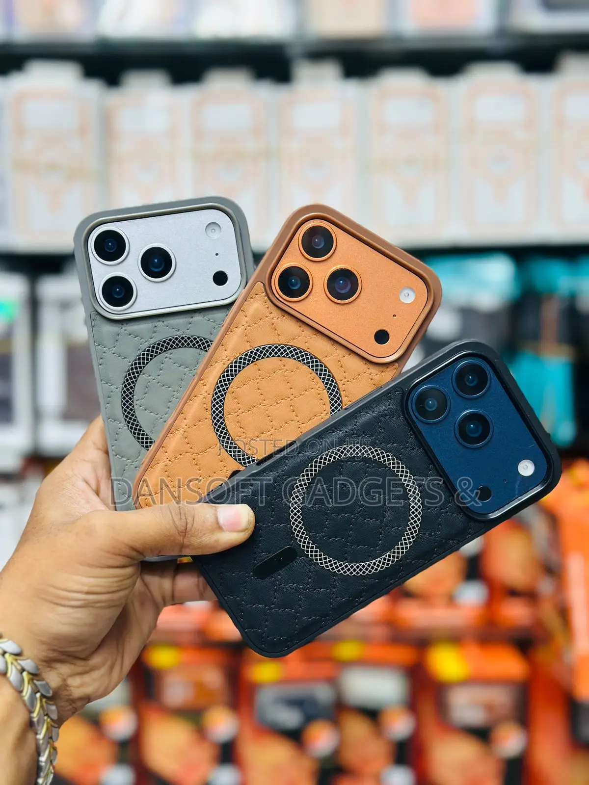 Premium Leather Stitched Case for iPhone 17 Pro