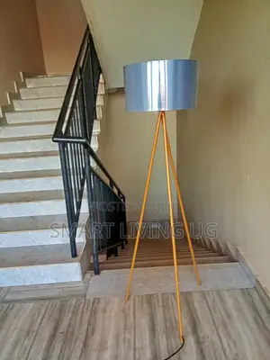 Metallic Tripod Floor Lamp