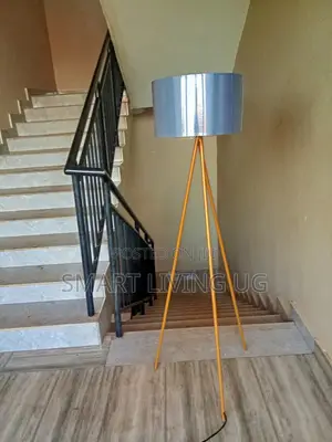 Metallic Tripod Floor Lamp