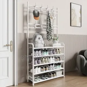 5layer White Multi Functional Shoe Rack