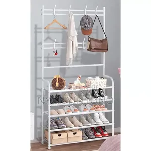 5layer White Multi Functional Shoe Rack