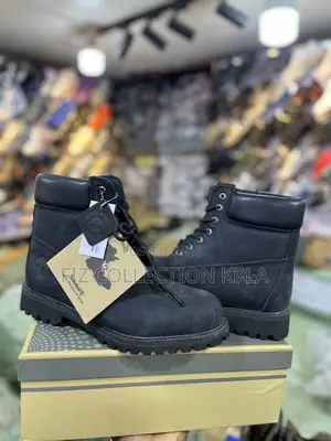 Premium Black Nubuck 6-Inch Boots 