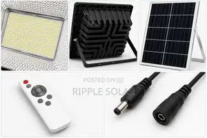 1000w Solar Flood Light With Panel & Remote Ip67 Outdoor Security