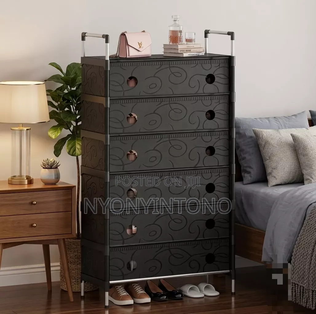 7layer Black Dust Proof Shoe Rack