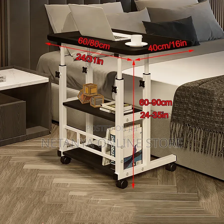 Portable Adjustable Laptop Table With Wheels