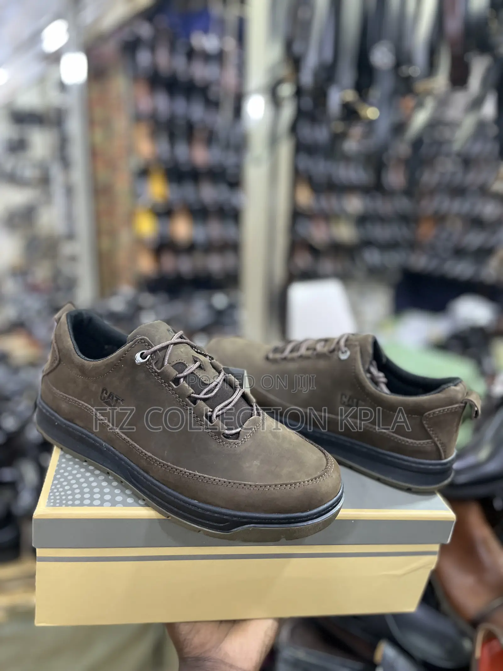 Premium Coffee Brown Outdoor Leather Shoes