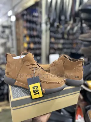 CAT Brown Pure Leather Casual Shoes