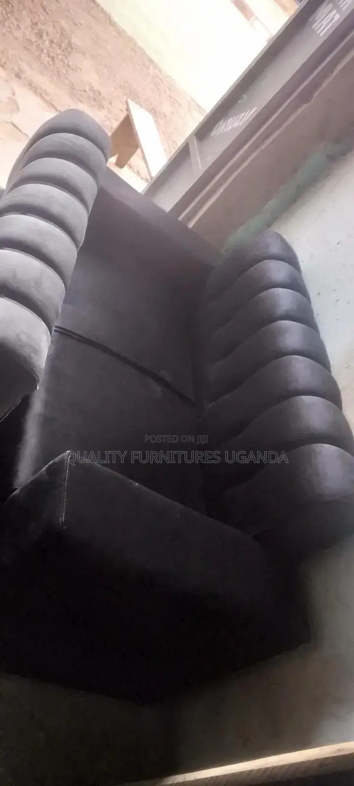 Mordern Loveseat Black 2 Seater Sofa
