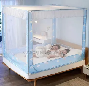 Metallic Frame Square Mosquito Net Blue 5*6, 6*6