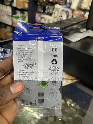 Black on White Label Tape Pack Label Tape Casset