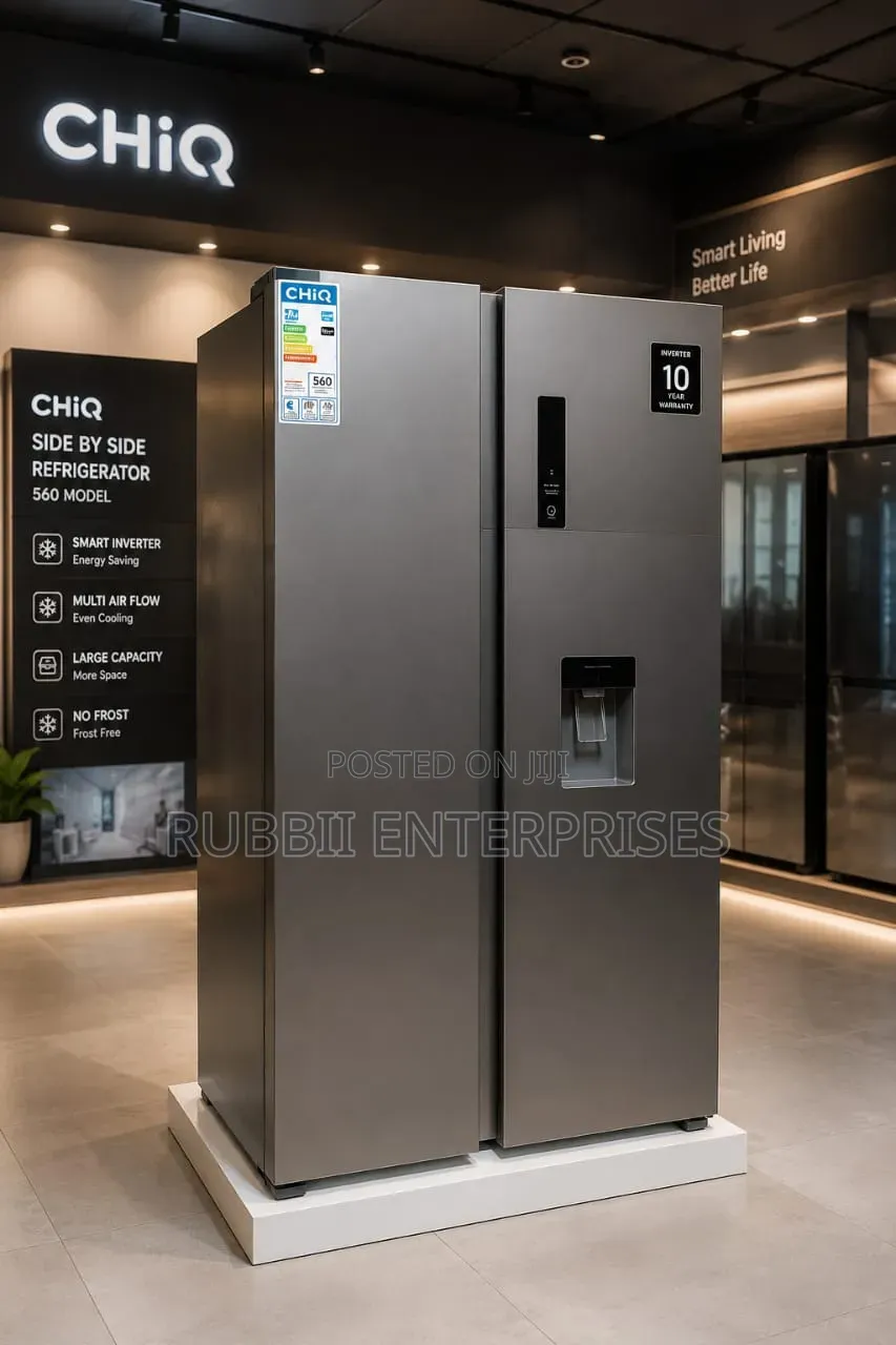 Chiq 560L Side by Side Fridge With Dispenser