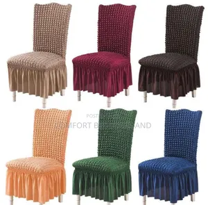 Four Seater Dining Chair Covers Dark Gray