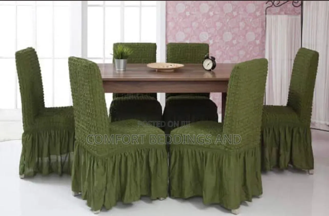 Dining Chair Covers Six Pieces Green